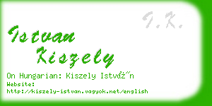 istvan kiszely business card